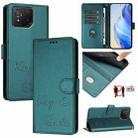 For Asus ROG Phone 8 / 8 Pro Smile Embossing RFID Leather Phone Case(Peacock Green) - 1