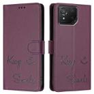 For Asus ROG Phone 8 / 8 Pro Smile Embossing RFID Leather Phone Case(Violet) - 3