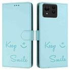 For Asus Zenfone 11 Ultra Smile Embossing RFID Leather Phone Case(Mint Green) - 3