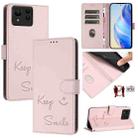 For Asus Zenfone 11 Ultra Smile Embossing RFID Leather Phone Case(Pink) - 1