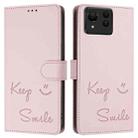 For Asus Zenfone 11 Ultra Smile Embossing RFID Leather Phone Case(Pink) - 3