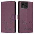 For Asus Zenfone 11 Ultra Smile Embossing RFID Leather Phone Case(Violet) - 3