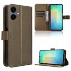 For Samsung Galaxy A06 Diamond Texture Leather Phone Case(Brown) - 1
