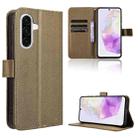 For Samsung Galaxy A36 5G Diamond Texture Leather Phone Case(Brown) - 1