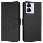 For Blackview Color 8 Smile Embossing RFID Leather Phone Case(Black) - 3