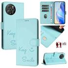 For Blackview Shark 8 Smile Embossing RFID Leather Phone Case(Mint Green) - 1