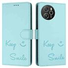 For Blackview Shark 8 Smile Embossing RFID Leather Phone Case(Mint Green) - 3