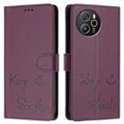 For Blackview Shark 8 Smile Embossing RFID Leather Phone Case(Violet) - 3