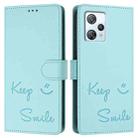 For Blackview A53 Smile Embossing RFID Leather Phone Case(Mint Green) - 3