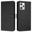 For Blackview A53 Smile Embossing RFID Leather Phone Case(Black) - 3