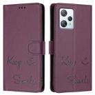 For Blackview A53 Smile Embossing RFID Leather Phone Case(Violet) - 3