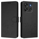 For Blackview Oscal Flat 1C Smile Embossing RFID Leather Phone Case(Black) - 2