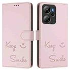 For Blackview Oscal Tiger 13 Smile Embossing RFID Leather Phone Case(Pink) - 2