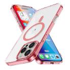 For iPhone 16 Pro Max Ice Color Magnetic Series Magsafe Magnetic PC Hybrid TPU Phone Case(Pink) - 1