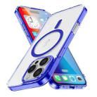 For iPhone 16 Pro Ice Color Magnetic Series Magsafe Magnetic PC Hybrid TPU Phone Case(Blue) - 1