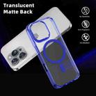 For iPhone 16 Pro Ice Color Magnetic Series Magsafe Magnetic PC Hybrid TPU Phone Case(Blue) - 3