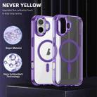 For iPhone 16 Plus Ice Color Magnetic Series Magsafe Magnetic PC Hybrid TPU Phone Case(Purple) - 2