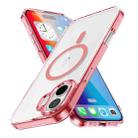 For iPhone 16 Plus Ice Color Magnetic Series Magsafe Magnetic PC Hybrid TPU Phone Case(Pink) - 1