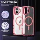 For iPhone 16 Plus Ice Color Magnetic Series Magsafe Magnetic PC Hybrid TPU Phone Case(Pink) - 2