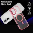 For iPhone 16 Plus Ice Color Magnetic Series Magsafe Magnetic PC Hybrid TPU Phone Case(Pink) - 3