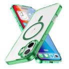 For iPhone 16 Plus Ice Color Magnetic Series Magsafe Magnetic PC Hybrid TPU Phone Case(Green) - 1