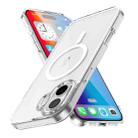 For iPhone 16 Ice Color Magnetic Series Magsafe Magnetic PC Hybrid TPU Phone Case(Transparent) - 1