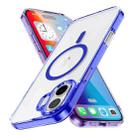 For iPhone 16 Ice Color Magnetic Series Magsafe Magnetic PC Hybrid TPU Phone Case(Blue) - 1