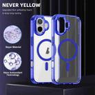 For iPhone 16 Ice Color Magnetic Series Magsafe Magnetic PC Hybrid TPU Phone Case(Blue) - 2