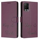 For BLU View 5 Pro Smile Embossing RFID Leather Phone Case(Violet) - 3