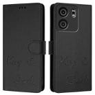 For BLU View 5 Smile Embossing RFID Leather Phone Case(Black) - 3