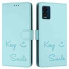 For BLU View Speed 5G Smile Embossing RFID Leather Phone Case(Mint Green) - 3