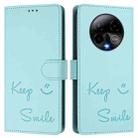 For BLU Bold K50 Smile Embossing RFID Leather Phone Case(Mint Green) - 3