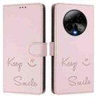 For BLU Bold K50 Smile Embossing RFID Leather Phone Case(Pink) - 3