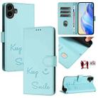 For Nothing CMF Phone 1 Smile Embossing RFID Leather Phone Case(Mint Green) - 1