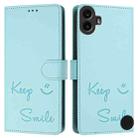 For Nothing CMF Phone 1 Smile Embossing RFID Leather Phone Case(Mint Green) - 3