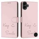 For Nothing CMF Phone 1 Smile Embossing RFID Leather Phone Case(Pink) - 3