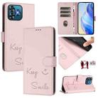 For Oukitel C53 Smile Embossing RFID Leather Phone Case(Pink) - 1