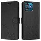 For Oukitel C53 Smile Embossing RFID Leather Phone Case(Black) - 3