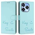 For Oukitel C50 Smile Embossing RFID Leather Phone Case(Mint Green) - 3