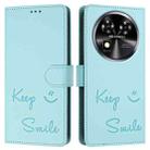 For Oukitel C37 Smile Embossing RFID Leather Phone Case(Mint Green) - 3