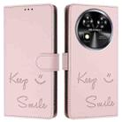 For Oukitel C37 Smile Embossing RFID Leather Phone Case(Pink) - 3