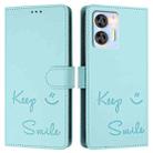 For Oukitel C36 / C35 Smile Embossing RFID Leather Phone Case(Mint Green) - 3