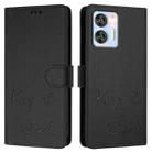 For Oukitel C36 / C35 Smile Embossing RFID Leather Phone Case(Black) - 3