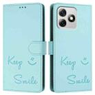 For Ulefone Note 18 Ultra 5G Smile Embossing RFID Leather Phone Case(Mint Green) - 3