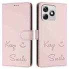 For Ulefone Note 18 Ultra 5G Smile Embossing RFID Leather Phone Case(Pink) - 3