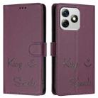 For Ulefone Note 18 Ultra 5G Smile Embossing RFID Leather Phone Case(Violet) - 3