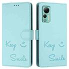 For Ulefone Note 14 Smile Embossing RFID Leather Phone Case(Mint Green) - 3