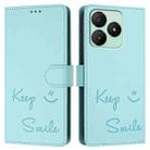 For Wiko T20 Smile Embossing RFID Leather Phone Case(Mint Green) - 3