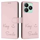 For Wiko T20 Smile Embossing RFID Leather Phone Case(Pink) - 3