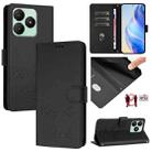 For Wiko T20 Smile Embossing RFID Leather Phone Case(Black) - 1